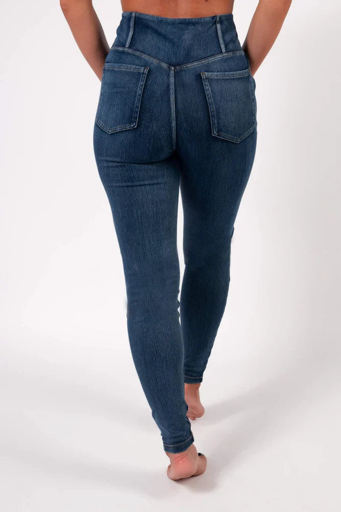 Dark Blue High Waisted Super Stretch Jeans