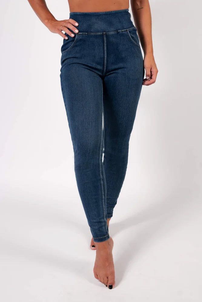 Dark Blue High Waisted Super Stretch Jeans